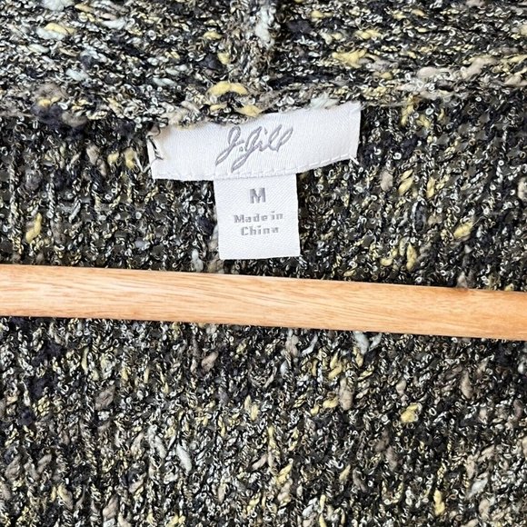 J. Jill M Green Speckled Beachy V-Neck Single Button Cardigan - Picture 4 of 4